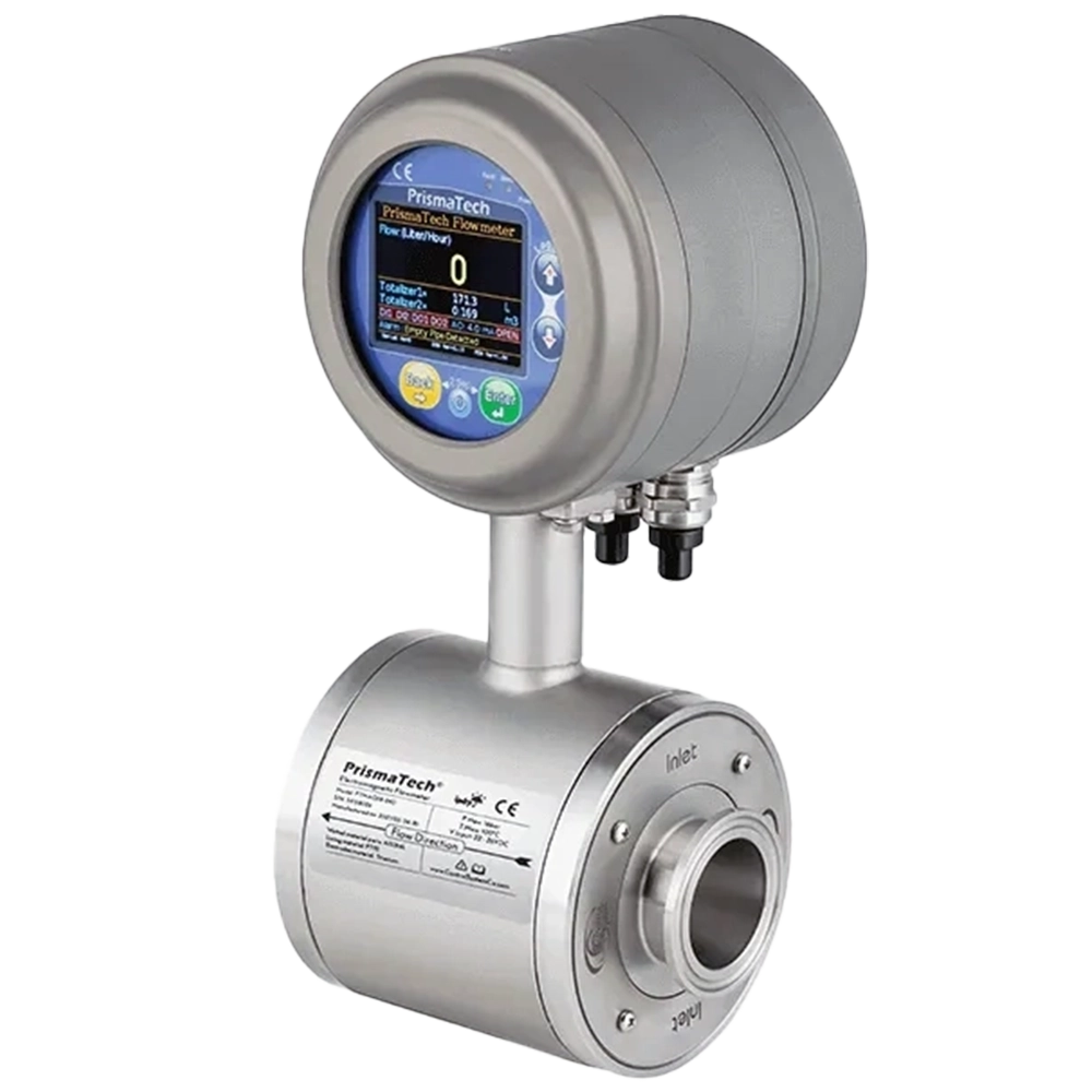 Electromagnetic-flowmeter-prismatec2 فلومتر الکترومغناطیسی استیل مخصوص صنایع غذایی پریسماتک - تصویر 1